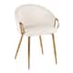 Silver Orchid Battista Glam Gold Upholstered Chair - N/A - Cream Velvet