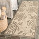 SAFAVIEH Courtyard Leatrice Indoor/ Outdoor Patio Backyard Rug - 2'3" x 6'7" Runner - Natural/Brown