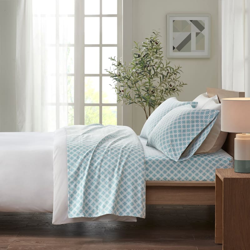 Madison Park Cozy Cotton Flannel Printed Sheet Set