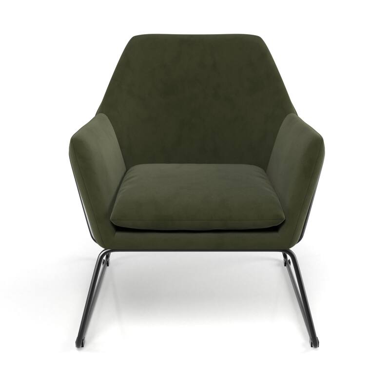 Concord Fabric Accent Chair with Black Powder Coated Sled Base
