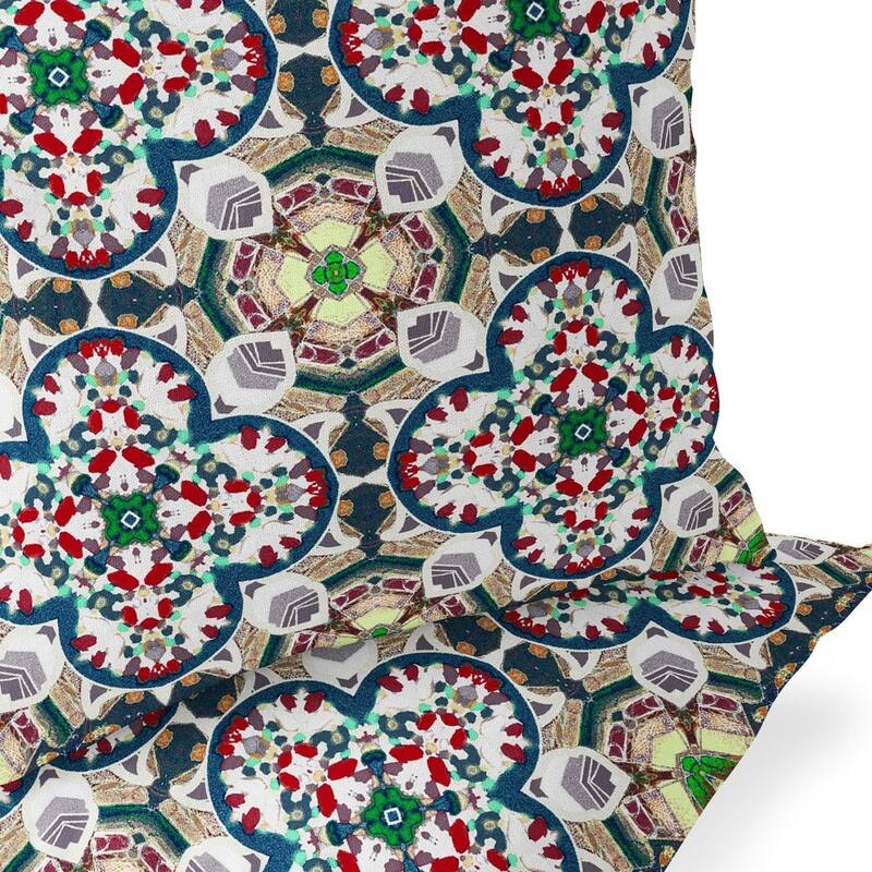 HomeRoots Set of Two 16" X 16" Green and White Blown Seam Floral Indoor Outdoor Throw Pillow - 16.00' X '16.00' X '5.00