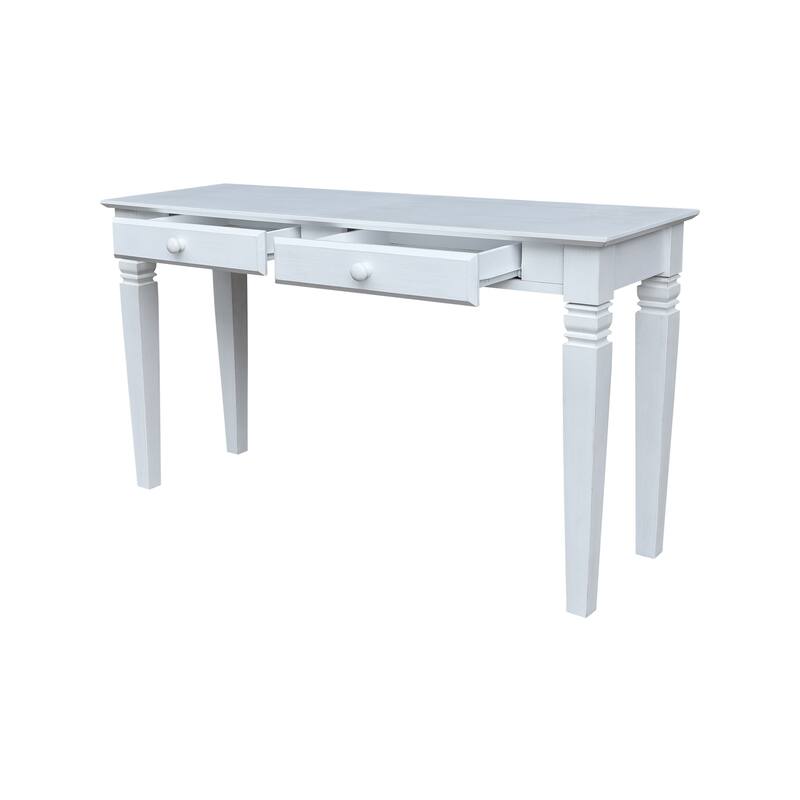 Solid Parawood Java 2-Drawer Sofa Table
