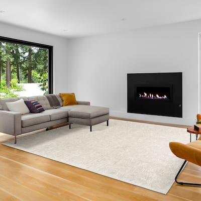 Gertmenian Trevi Polyester High-Low Plush Neutral Modern Abstract Indoor Area Rug Collection