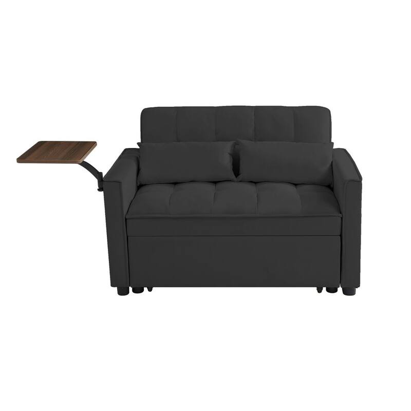 Velvet Loveseat Sofa Bed With 3 Adjustable Positions