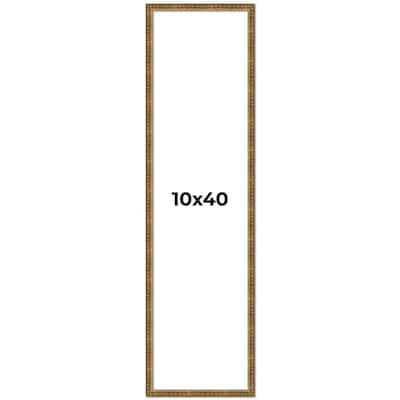 10x40 Frame Gold Kingsley Distressed Solid Wood Picture Frame Width
