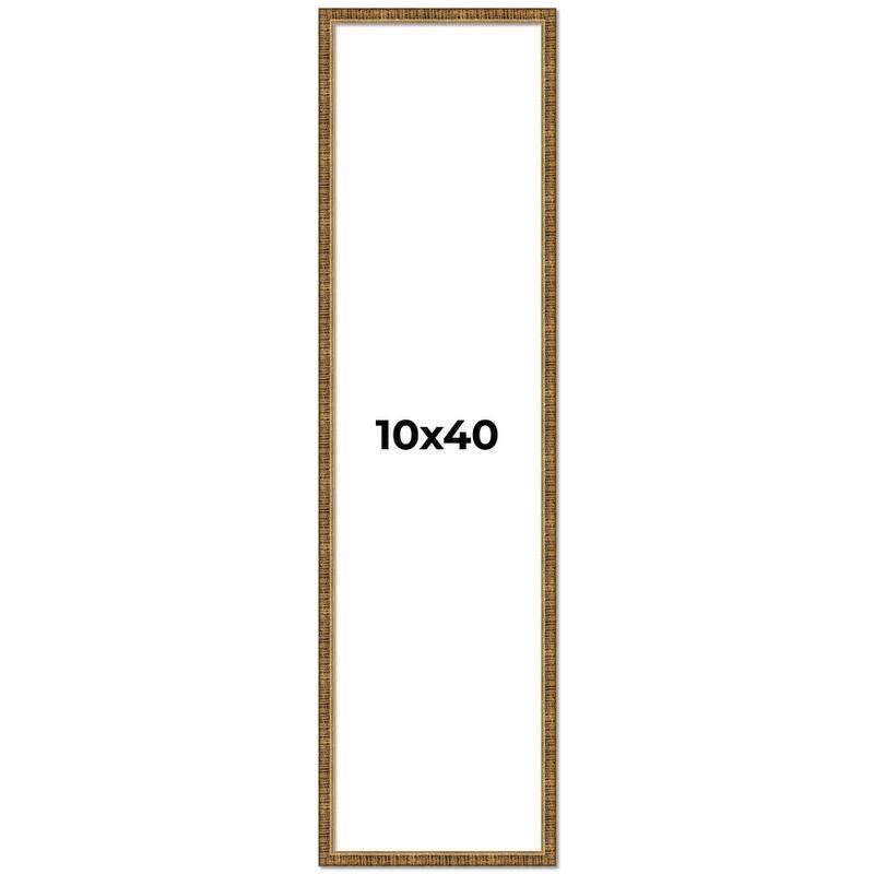 10x40 Frame Gold Solid Wood Picture Frame - Complete Modern Photo