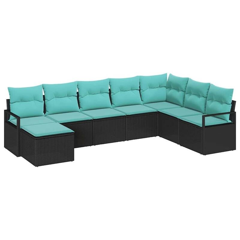 vidaXL 9 Piece Garden Sofa Set with Cushions - 113×69.7×27.2