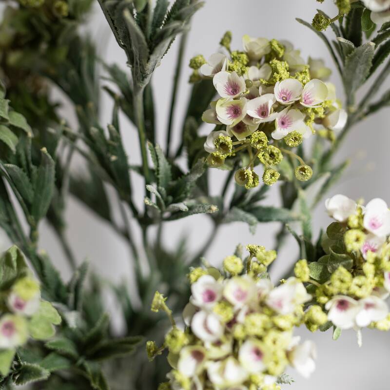 White Silk Decorative Artificial Sweet Alyssum(Pack of 1 Branch)