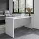 preview thumbnail 19 of 46, Echo 60W Credenza Desk from Office by kathy ireland® Pure White/Modern Gray