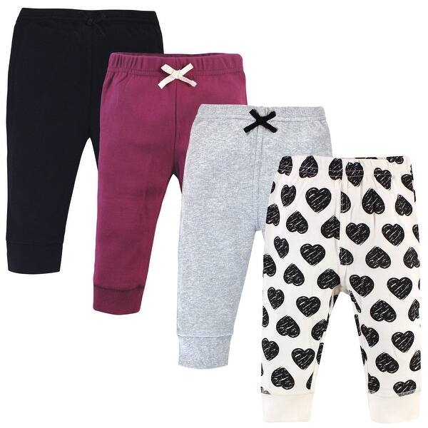 slide 1 of 1, Touched by Nature Toddler Girl Organic Cotton Pants, Heart Heart - 2T