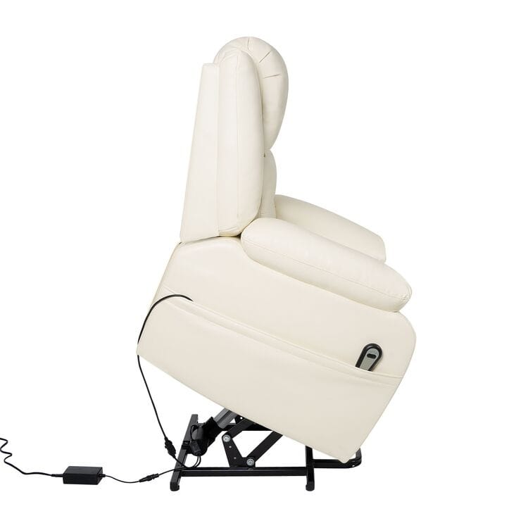 Deluxe Adjustable Power Lift Recliner Chair for Elderly Faux Leather Electric Recliner Split-Back Chair