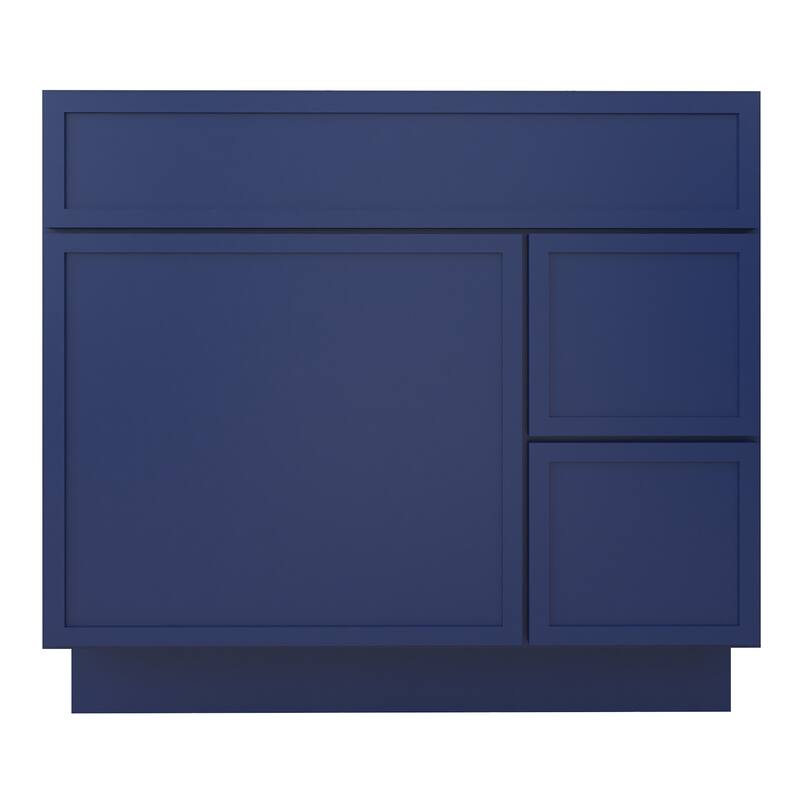 Vanity Art 36" Freestanding Single Base 2 Drawers Storage Cabinet with Soft Close Door