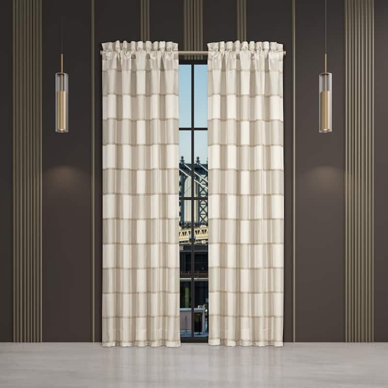 J. Queen New York Brando Ivory Window Panel Pair