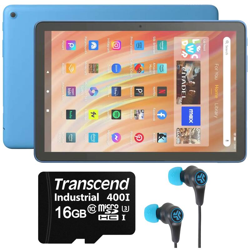 Amazon Fire HD 10 32GB 10.1" Tablet with Wi-Fi - 13th Gen (Ocean) + Accessories - Blue