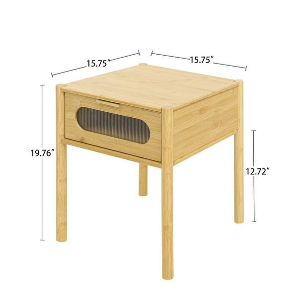 Bamboo 1Drawer Nightstand, End Table for Bedroom Bed Bath & Beyond