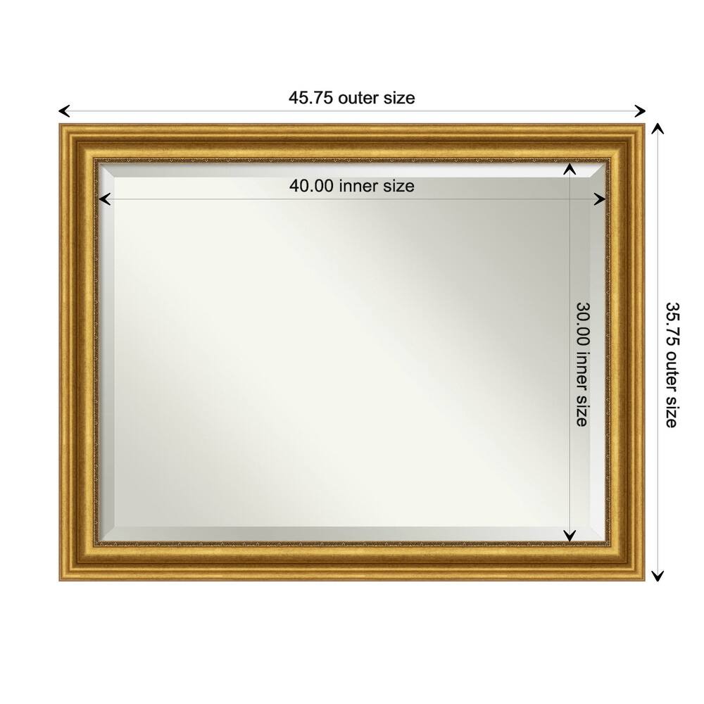 Beveled Wall Mirror - Parlor Gold Frame - Parlor Gold