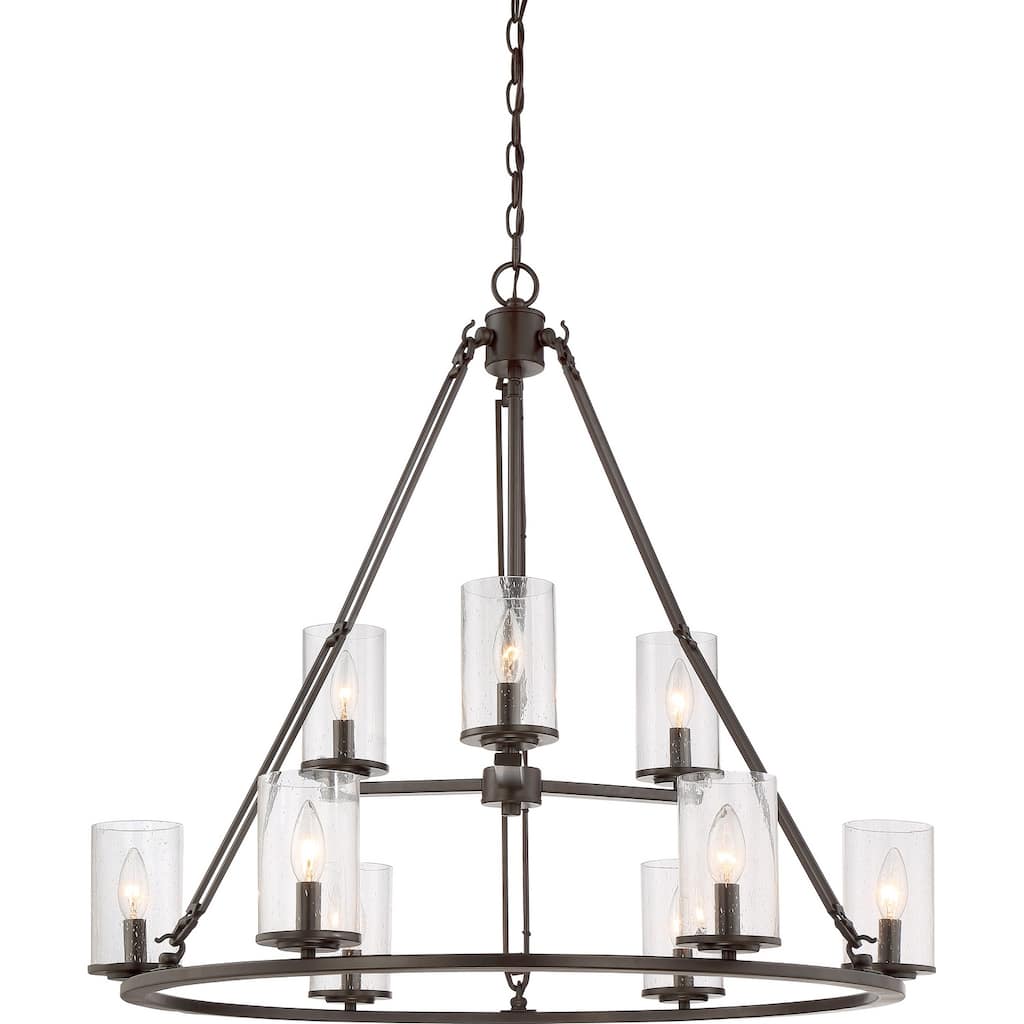 Buchanan 9-Light 30" Transitional Chandelier in Western Bronze