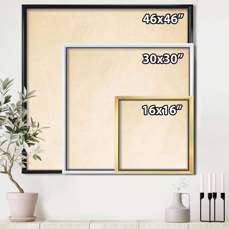 Designart "Flanneur (Square)" Mid-Century Modern Framed Canvas Wall Art