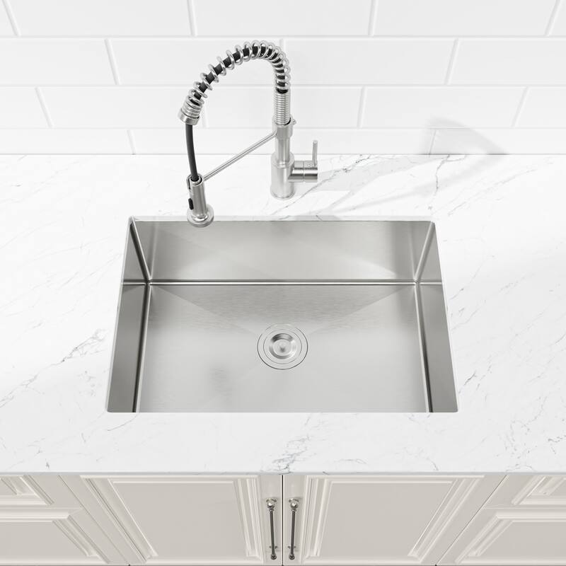 Stainless Steel Kitchen Sink Single Bowl with US Standard Drain and Hook