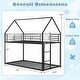 preview thumbnail 4 of 18, Costway Twin Over Twin Metal Bunk Bed, House Shaped Floor Bunk Bed