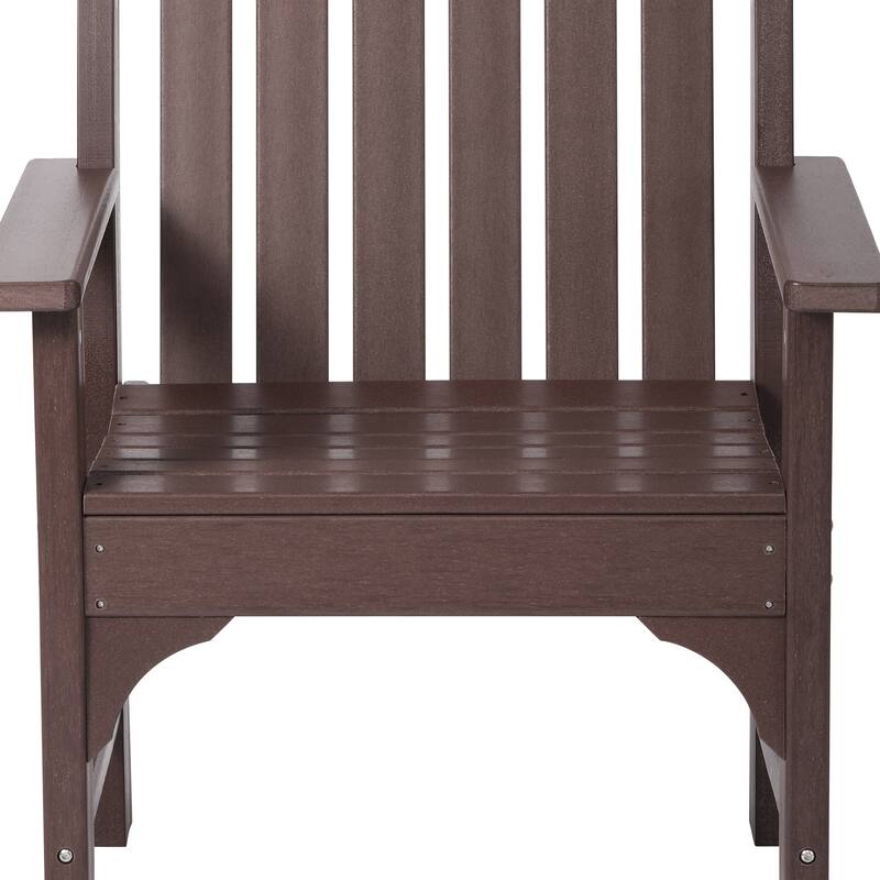 Laguna Poly 5-Piece Outdoor Patio Square Table Garden Arm Chairs Dining Set