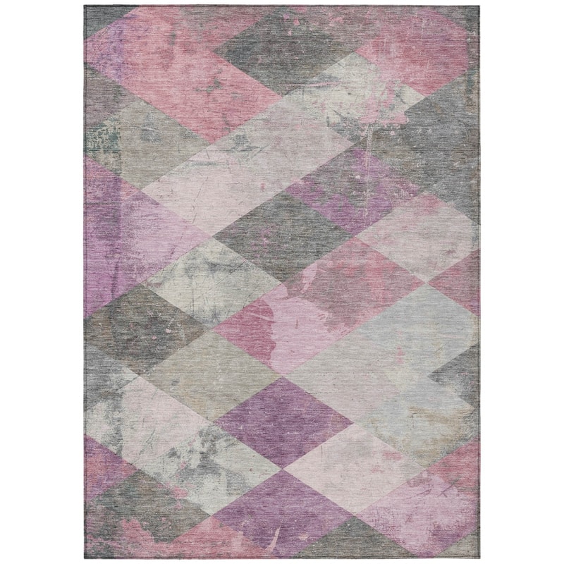 HomeRoots Geometric Transitional Rectangle Outdoor Rug