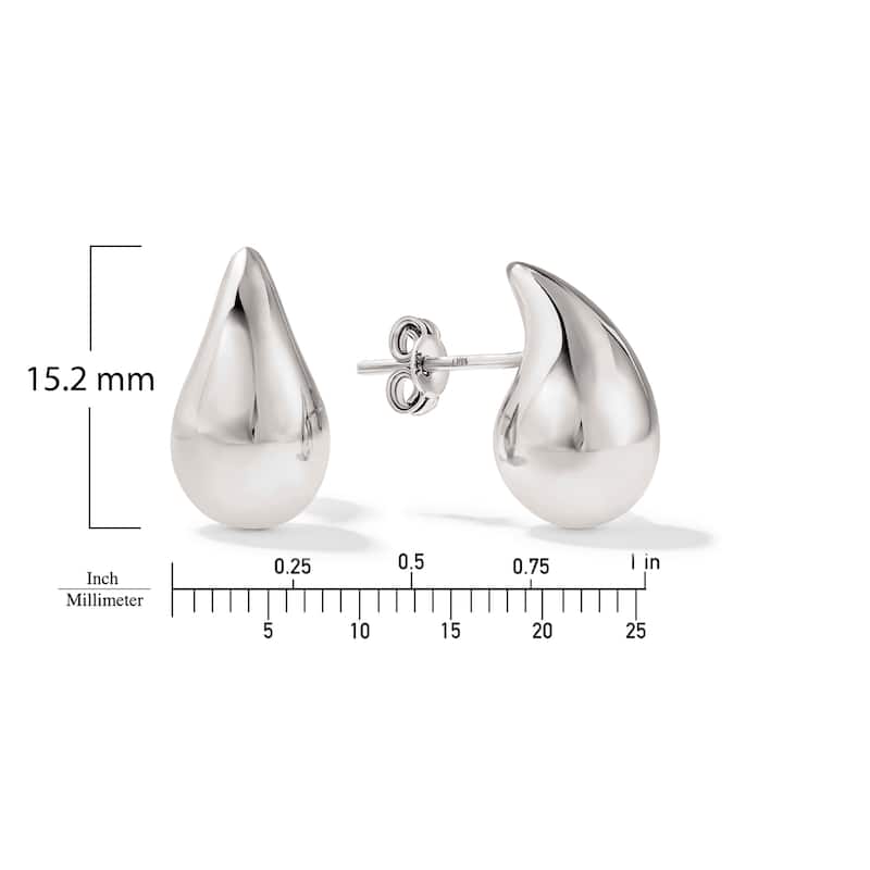 Clover 14K High-Polish Teardrop Earrings