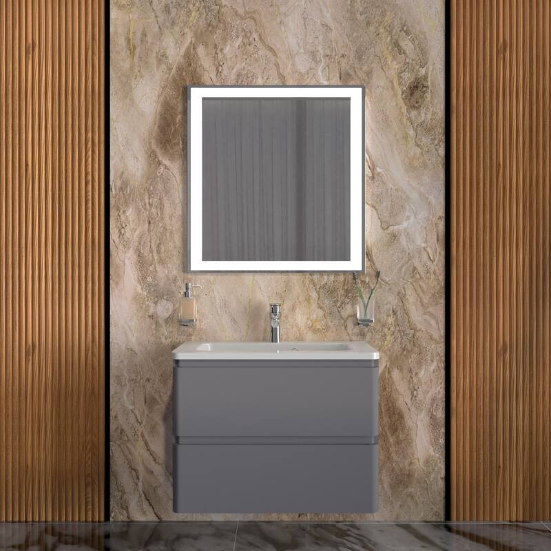 Wall-Mounted Bathroom Vanity with Washbasin Comfort Collection No Mirror