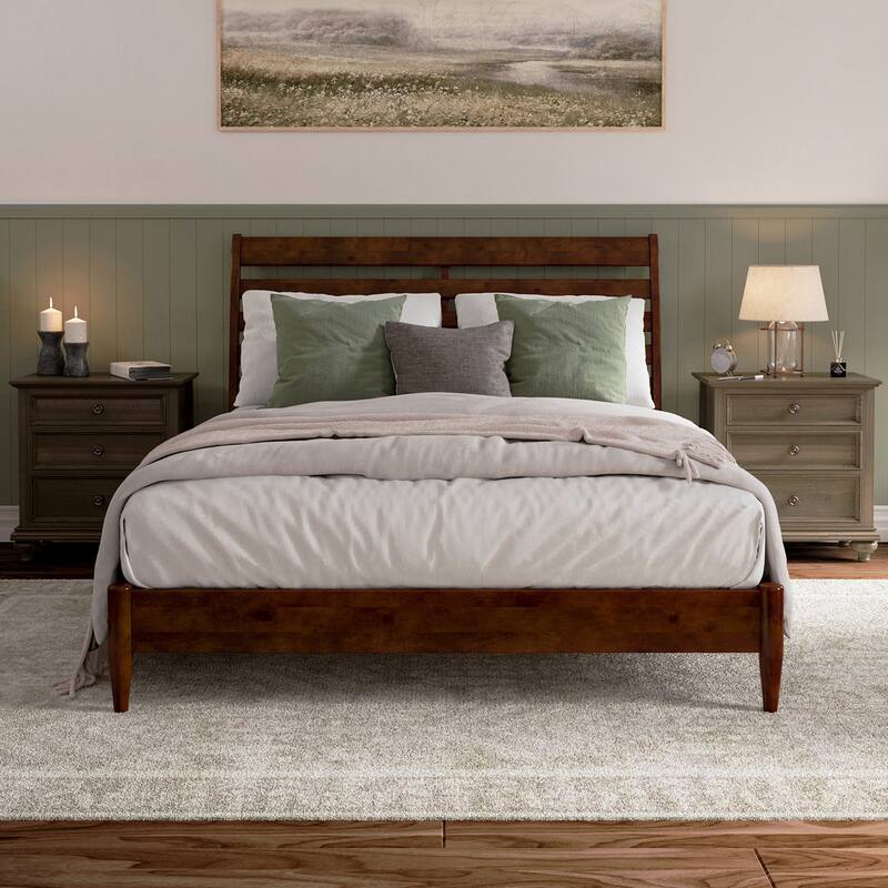 Savannah Solid Wood Low Profile Platform Bed