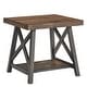 preview thumbnail 11 of 35, Bryson Rustic X-Base End Table with Shelf by iNSPIRE Q Classic Brown
