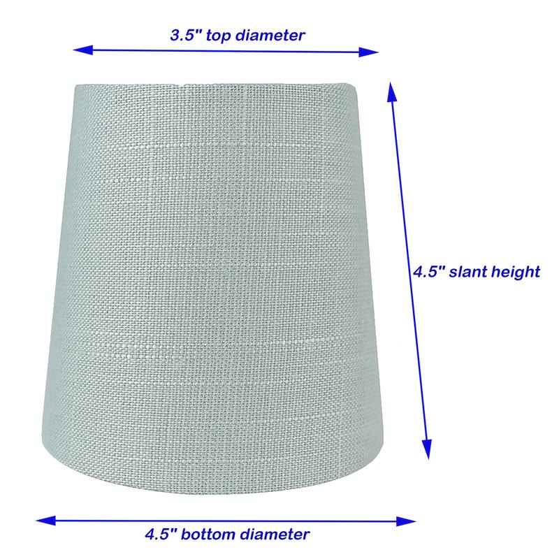 Meriville Linen Clip On Chandelier Lamp Shades, 3.5-inch by 4.5-inch by 4.5-inch