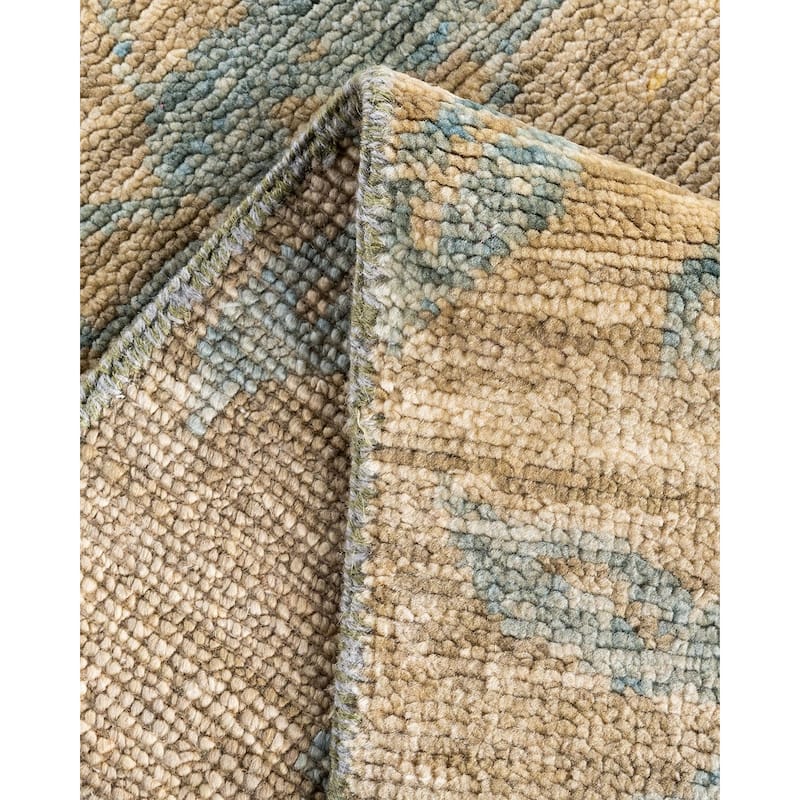 Modern One-of-a-Kind Handmade Area Rug - Brown, 8' 2" x 10' 1" - 8' 2" x 10' 1"