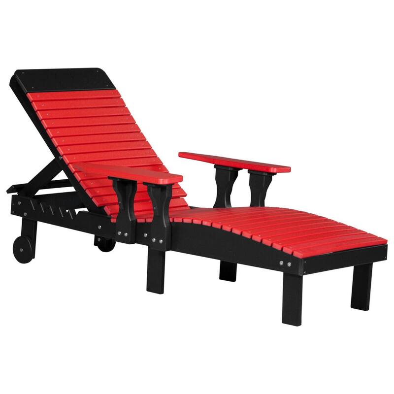 Poly Lumber Lounge Chair - Red & Black