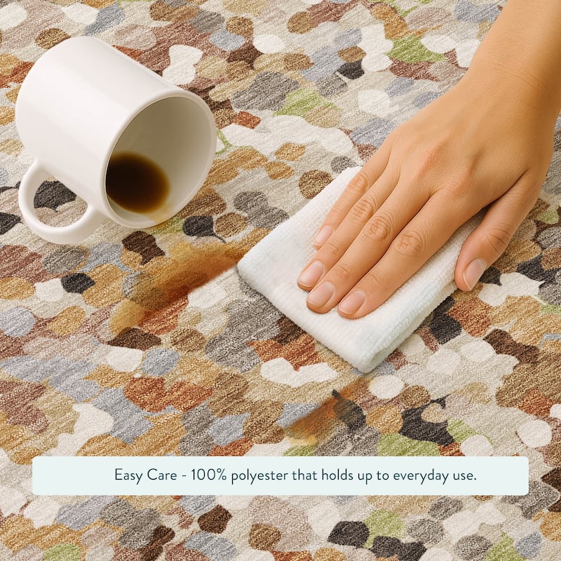 Machine Washable Indoor/ Outdoor Contemporary Halia Chantille Rug