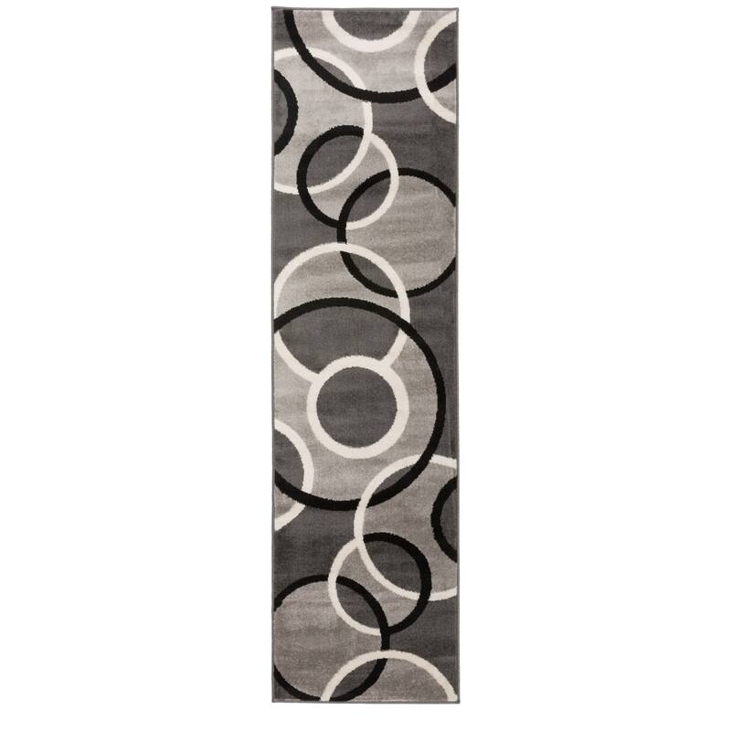 World Rug Gallery Modern Abstract Circles Area Rug
