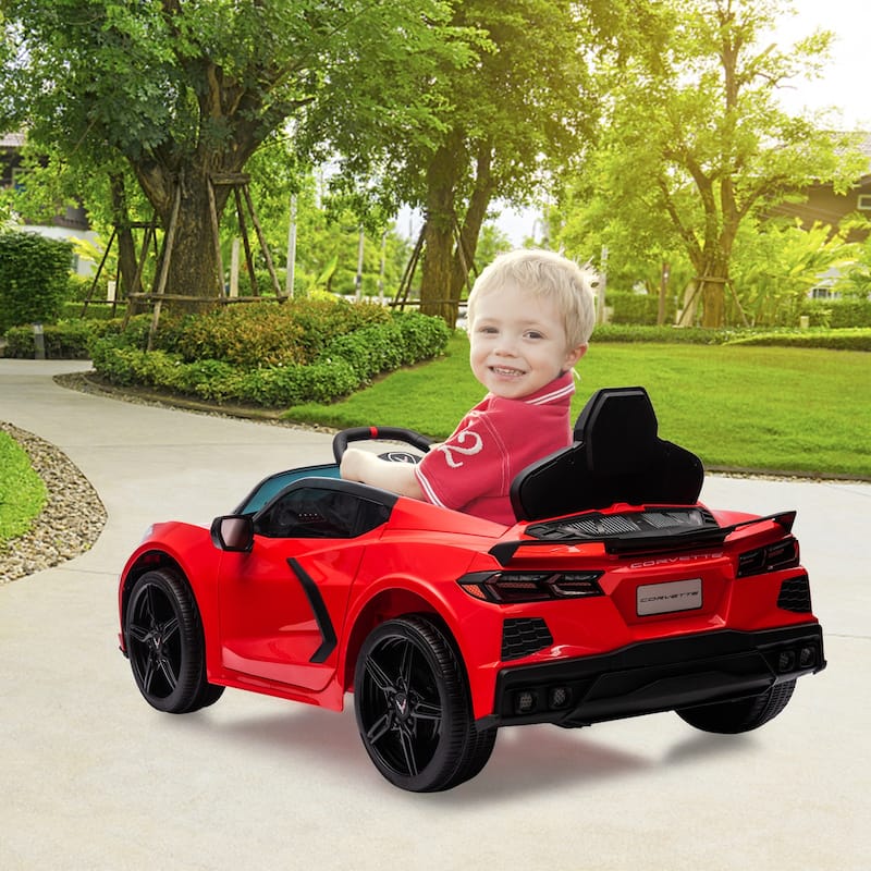 12V Kids Ride On Car Sports Licensed Corvette Electric Car Toy for Kids Best Gifts