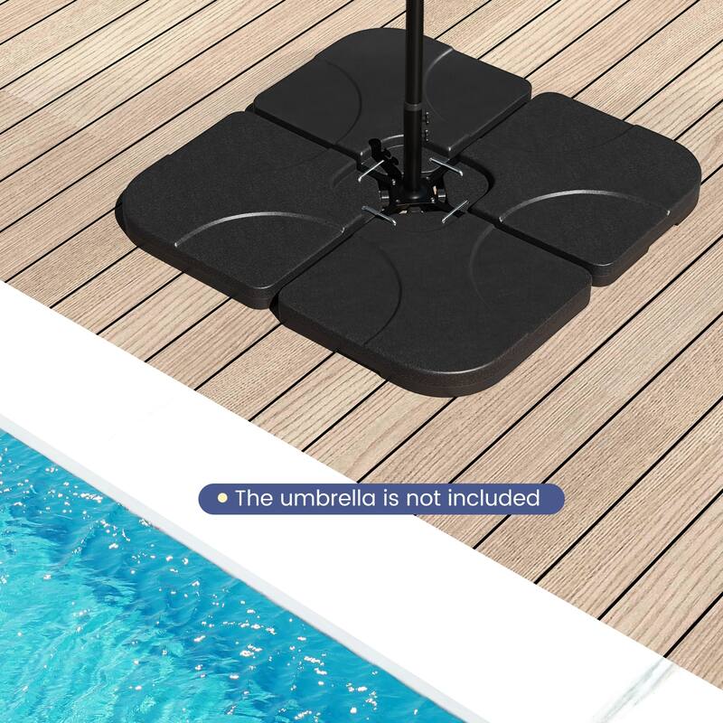 Costway 20" Patio Offset Umbrella Base Stand Water Filled Base Weights - See Details