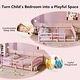 preview thumbnail 37 of 74, Montessori Solid Pine Floor Bed with Full-Length Safety Fence & Slatted Base by Harper&Bright Designs