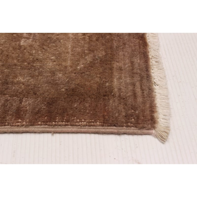 ECARPETGALLERY Hand-knotted Vibrance Brown Wool Rug - 9'11 x 13'6