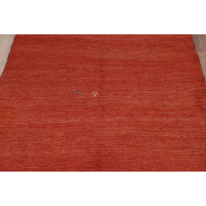 Tribal Gabbeh Persian Rug Handmade Wool Carpet - 5'8"x 7'4"