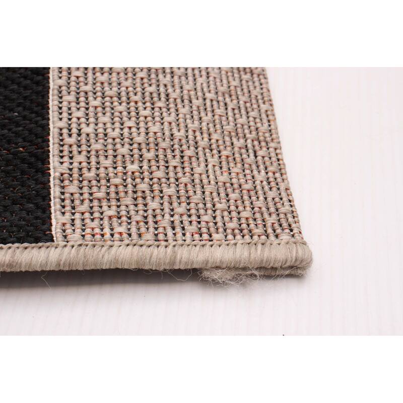 ECARPETGALLERY Machine Woven Lotus Mod Tan Polypropylene Rug - 5'1 x 7'7