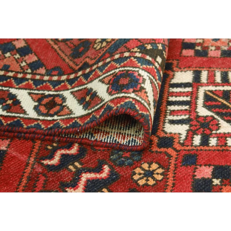 Fine Vintage Bakhtiari Kyndall Rust/Navy Runner - 3'3" x 9'8"