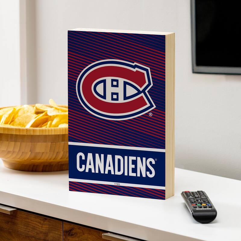 Montreal Canadiens Wooden Tabletop Mantel Shelf Sign - 8" x 12"