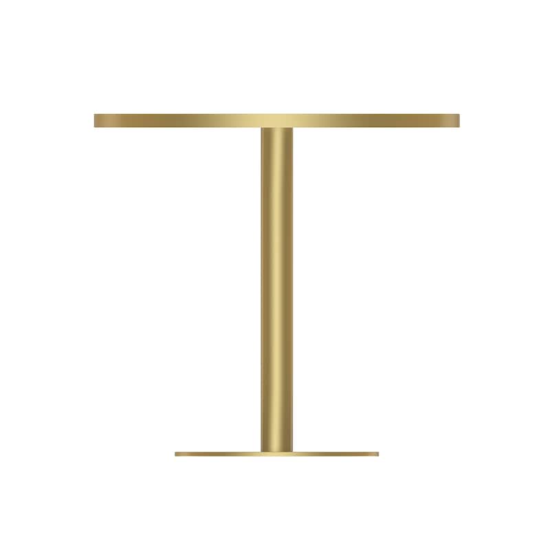 Modern Dinning Table Bistro Tulip Table with Faux Marble Top & Metal Frame Diameter