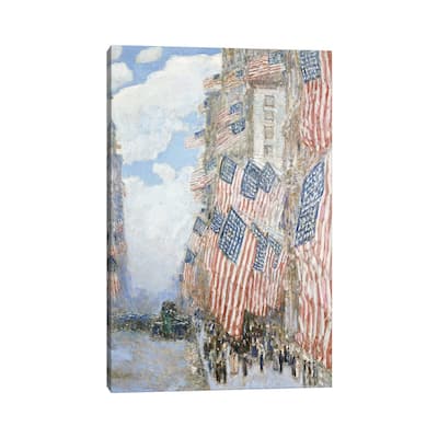 iCanvas "The Fourth of July, 1916 " by Childe Hassam Canvas Print