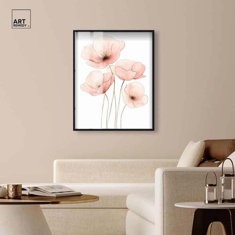 Pink Petal light Shadowbox by Art Remedy