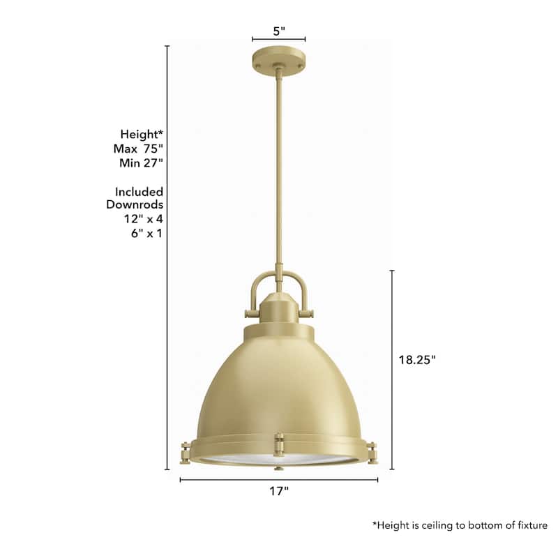 Hunter Bridgemoor 18" 3-Light Pendant - Entry, Kitchen Island, Dining room - Modern Industrial, Farmhouse