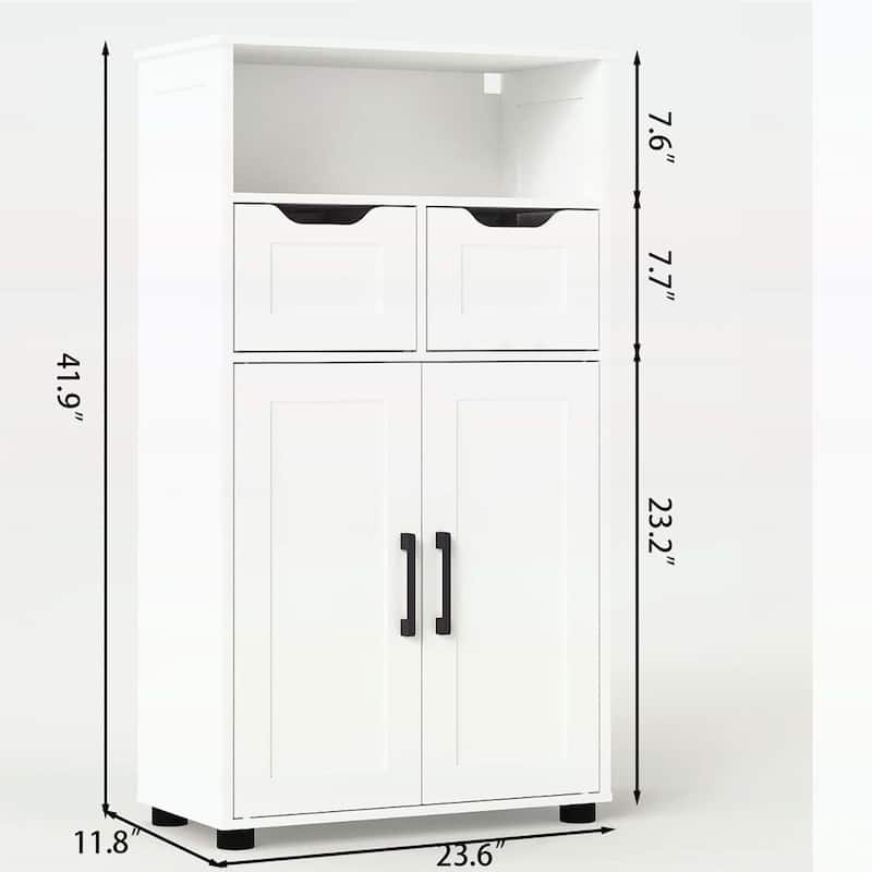 Farmhouse-Inspired Versatile Double-Door Storage Cabinet
