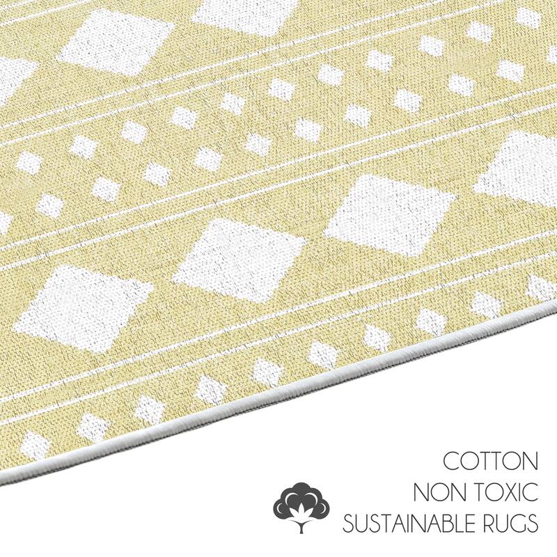 Sussexhome Heavy Duty Ultra Thin Non Slip Washable Cotton Indoor Rug - 2' x 3'