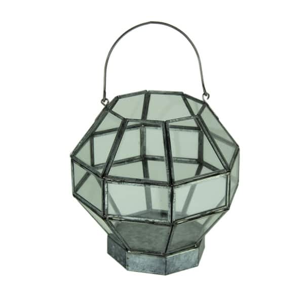 Shop Metal And Glass Octagon Shape Candle Lantern 8 X 7 5 X 7 5